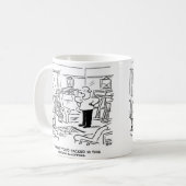 De vrouw is weer aan het ramen geweest! koffiemok (Voorkant links)