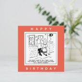 De vrouw loopt de Stappen als Cartoon van de Warde Kaart (Staand voorkant)