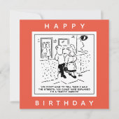 De vrouw loopt de Stappen als Cartoon van de Warde Kaart (Voorkant)