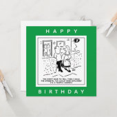 De vrouw loopt de Stappen als Cartoon van de Warde Kaart (Voorkant / Achterkant in situ)