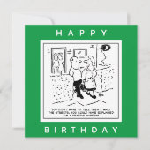 De vrouw loopt de Stappen als Cartoon van de Warde Kaart (Voorkant)