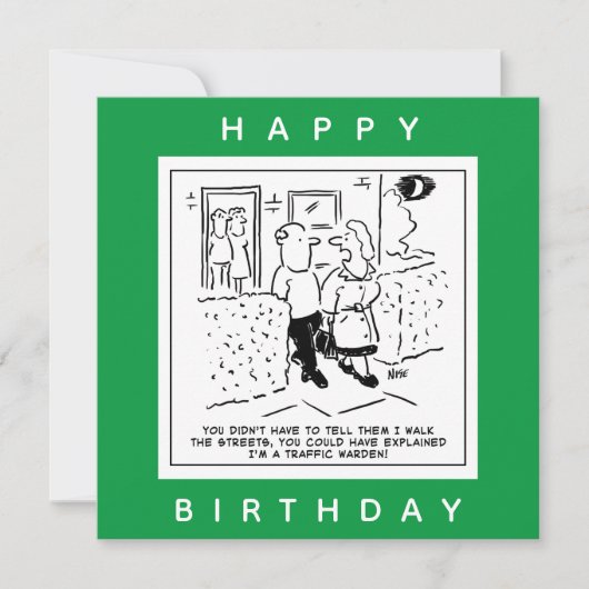 De vrouw loopt de Stappen als Cartoon van de Warde Kaart (Voorkant)