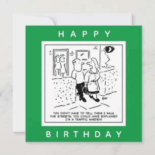 De vrouw loopt de Stappen als Cartoon van de Warde Kaart