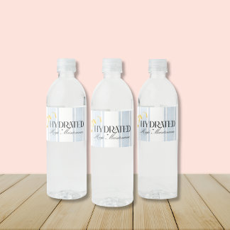 De vrouw Lotus- Lemon thema Water fles label Waterfles Etiket