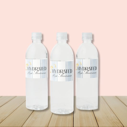 De vrouw Lotus- Lemon thema Water fles label Waterfles Etiket