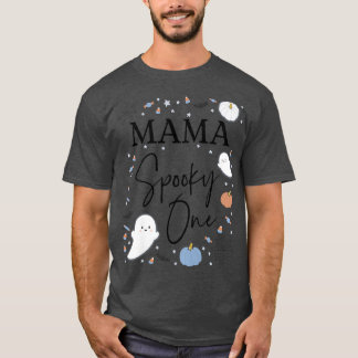 De vrouw mama van de Spooky One First Birthday Blu T-shirt