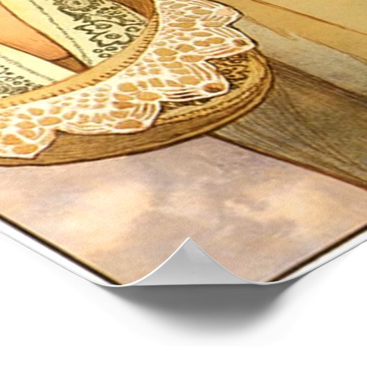 De vrouw met bloemen poster (Hoek)