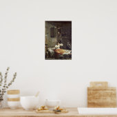 De vrouw met de Flea Poster (Keuken)