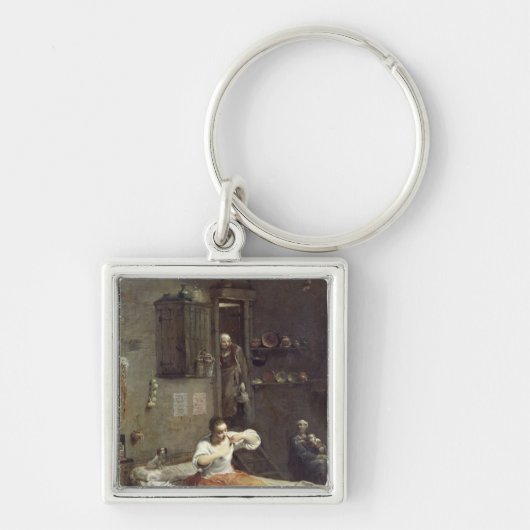 De vrouw met de Flea Sleutelhanger (Voorkant)