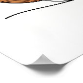 De Vrouw met de Gitaar - Minimalistische Line Art Poster (Hoek)