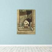 De vrouw met de graafdruk J. Laurent Julien (c1 Canvas Afdruk (Insitu (Houten vloer))