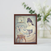De vrouw met de Powder Puff Briefkaart (Staand voorkant)