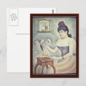 De vrouw met de Powder Puff Briefkaart (Voorkant / Achterkant)