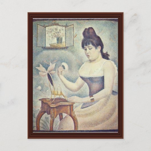 De vrouw met de Powder Puff Briefkaart (Voorkant)
