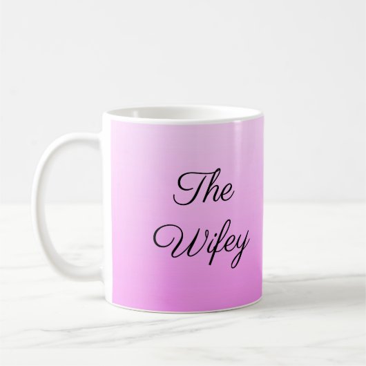 De vrouw, Roze Ombre Koffiemok (Links)
