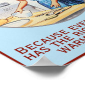 De  vrouw uit 1950 moet koken voor de man. poster (Hoek)