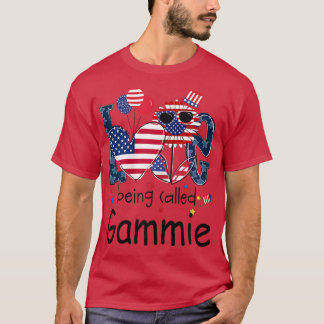 De vrouw van 4 juli wordt Gammie Sunflo genoemd T-shirt