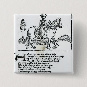 De vrouw van Bath Vierkante Button 5,1 Cm