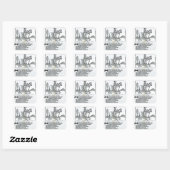 De vrouw van Bath Vierkante Sticker (Vel)