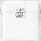 De vrouw van Bath Vierkante Sticker (Tas)