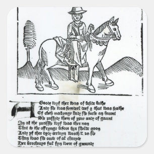 De vrouw van Bath Vierkante Sticker