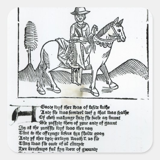 De vrouw van Bath Vierkante Sticker (Voorkant)