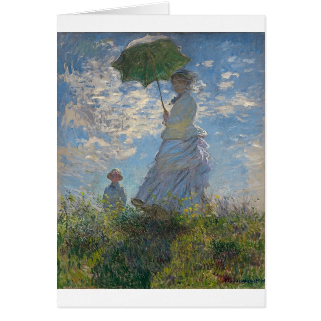 De Vrouw van Claude Monet met een Parasol 1875 (Voorkant)