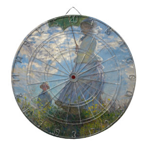 De Vrouw van Claude Monet met een Parasol 1875 Dartbord