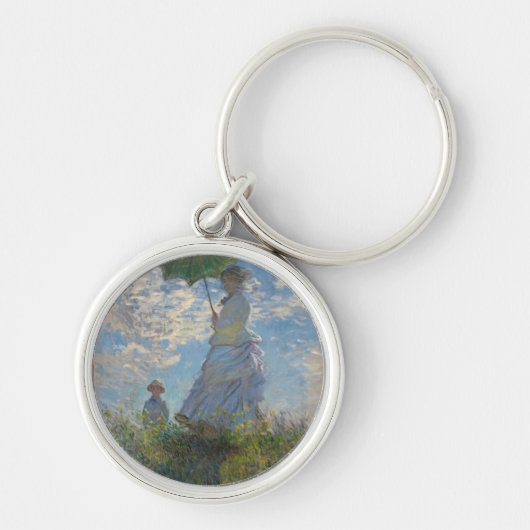 De Vrouw van Claude Monet met een Parasol 1875 Sleutelhanger (Voorkant)