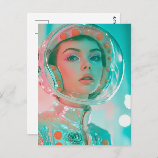 De vrouw van de astronaut briefkaart (Voorkant / Achterkant)