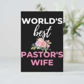 De vrouw van de beste predikant van de wereld bedankkaart (Staand voorkant)