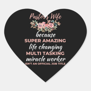 De vrouw van de dominee omdat het geweldige leven  hart sticker
