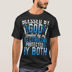De vrouw van de Elektrische Arbeider van de Elektr T-shirt