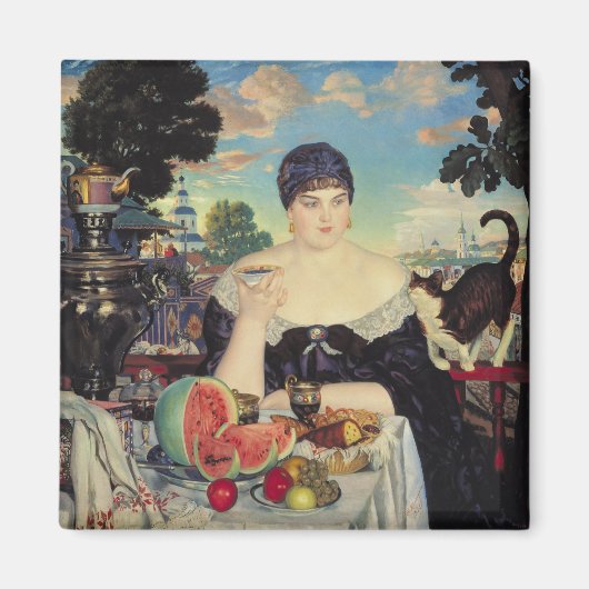 De vrouw van de handelaar in Tea, 1918 Magneet (Voorkant)