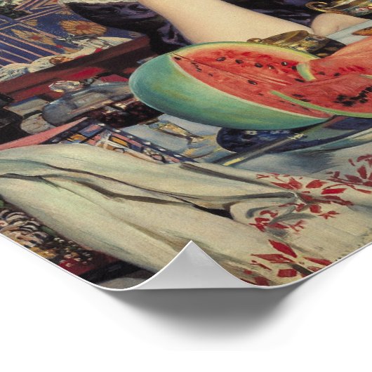 De vrouw van de handelaar in Tea, 1918 Poster (Hoek)