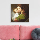 De vrouw van de kunstenaar, Elizabeth en hun zoon  Canvas Afdruk (Insitu (Woonkamer))