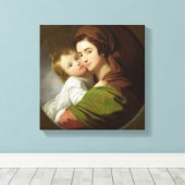 De vrouw van de kunstenaar, Elizabeth en hun zoon  Canvas Afdruk (Insitu (Houten vloer))