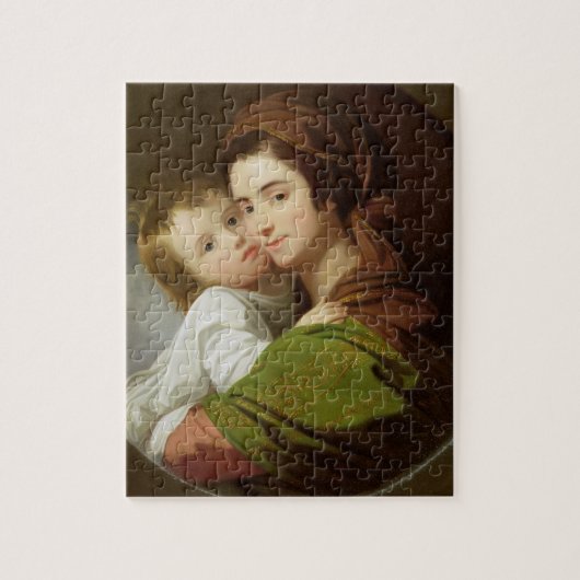 De vrouw van de kunstenaar, Elizabeth en hun zoon  Legpuzzel (Verticaal)
