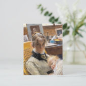 De vrouw van de kunstenaar en hun dochter van Lars Feestdagenkaart (Staand voorkant)