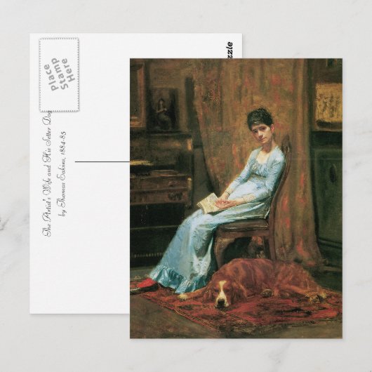 De vrouw van de kunstenaar en zijn stierenhond briefkaart (Voorkant / Achterkant)