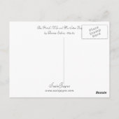 De vrouw van de kunstenaar en zijn stierenhond briefkaart (Achterkant)