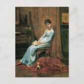 De vrouw van de kunstenaar en zijn stierenhond briefkaart (Voorkant)