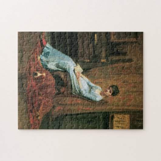 De vrouw van de kunstenaar en zijn stierenhond legpuzzel (Horizontaal)