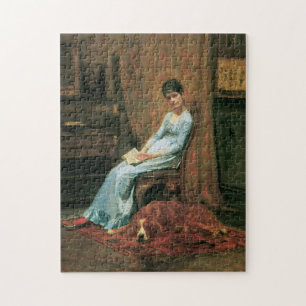 De vrouw van de kunstenaar en zijn stierenhond legpuzzel