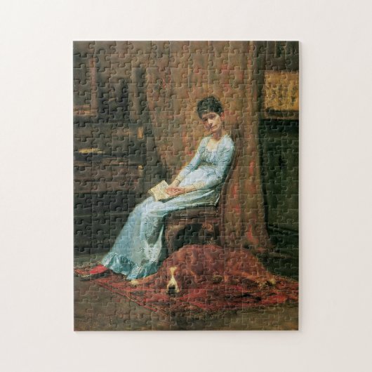 De vrouw van de kunstenaar en zijn stierenhond legpuzzel (Verticaal)