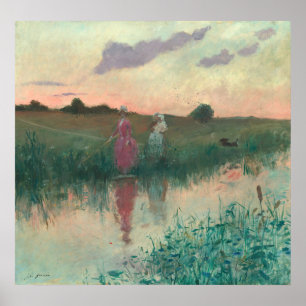 De vrouw van de kunstenaar Vist Jean-Louis Forain  Poster