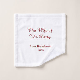 De vrouw van de partij vrijgezellenfeest naam datu washandje