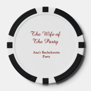 De vrouw van de party vrijgezellenfeest naam datum poker chips