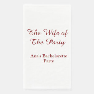 De vrouw van de party vrijgezellenfeest naam datum servet
