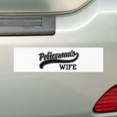 De vrouw van de politieagent bumpersticker (Op auto)